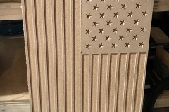 MDF American Flag raw wood