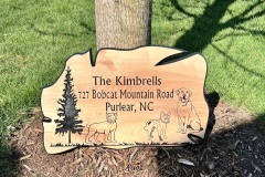 Outdoor address sign.